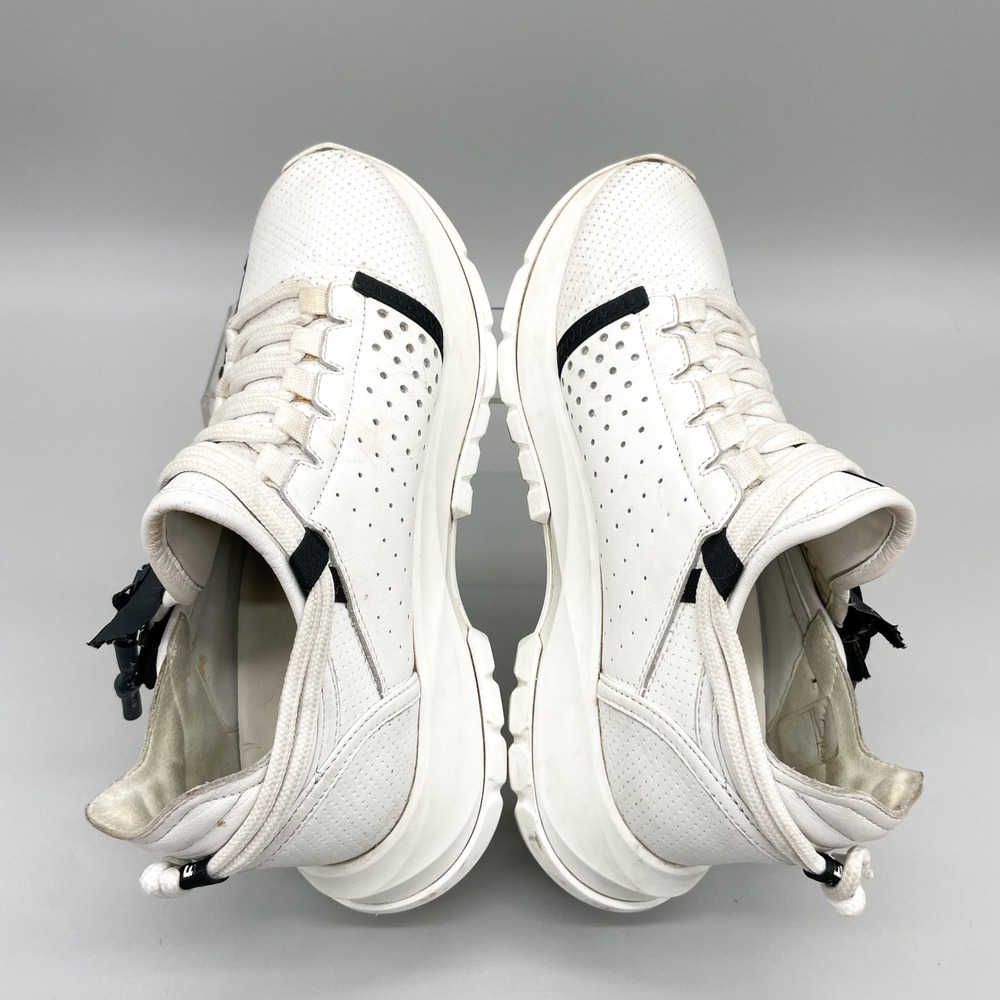 Givenchy Spectre Runner White Perforated Leather Zip Low Top Sneakers Womens 37 - Picture 11 of 15